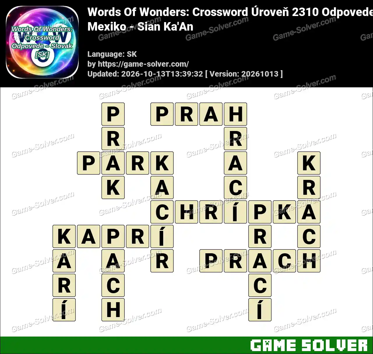 Words Of Wonders: Crossword Úroveň 2310 Odpovede – Mexiko – Sian Ka’An